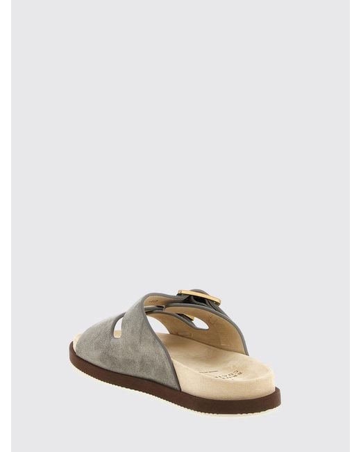Brunello Cucinelli Gray Suede Sandal for men