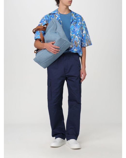 Camicia in cotone stampato di Marni in Blue da Uomo