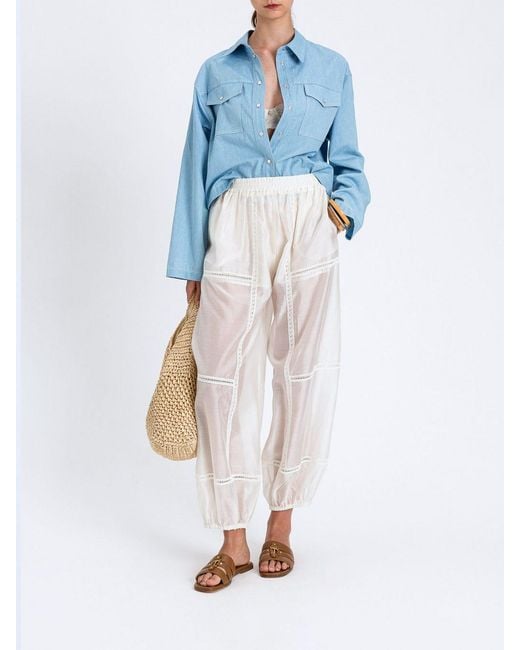 Twinset Blue Casual Cotton Shirt