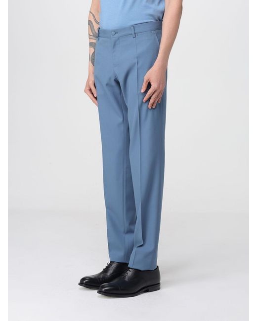 Dolce & Gabbana Blue Dolce &Amp Gabbana Virgin Wool Tailored Trousers for men