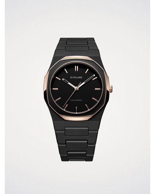 D1 Milano Black Mesh Polycarbon 40.5 Mm Watch for men