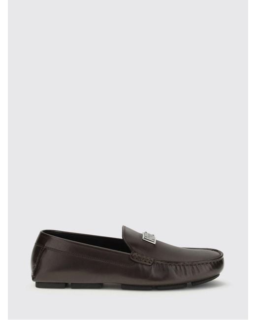Dolce & Gabbana White Dolce &Amp Gabbana Leather Driver Loafers for men