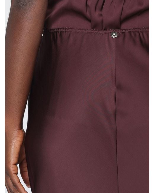 Liu Jo Purple Satin Skirt