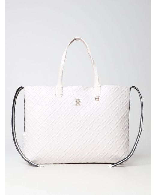 Tommy Hilfiger White Tote Bags