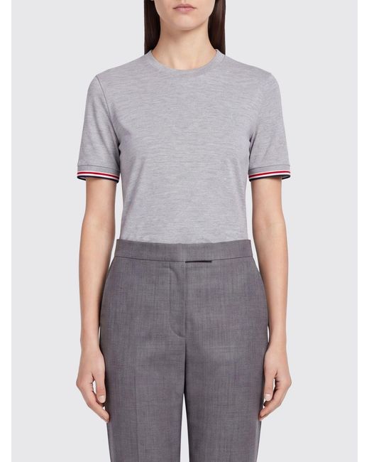 Thom Browne Gray 4-Bar Merino Wool T-Shirt