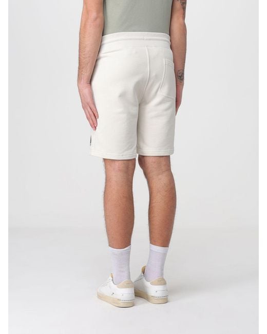 Belstaff White Cotton Jogging Shorts for men
