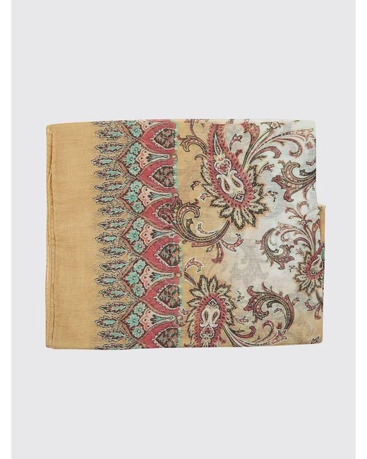Etro Natural Modal Blend Paisley Print Scarf for men