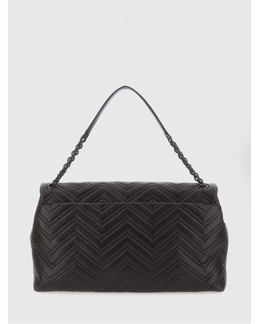 Gucci Black Large Gg Marmont Quilted Nappa Shoulder Bag By