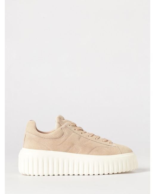 Hogan Natural H-Stripes Suede Sneakers