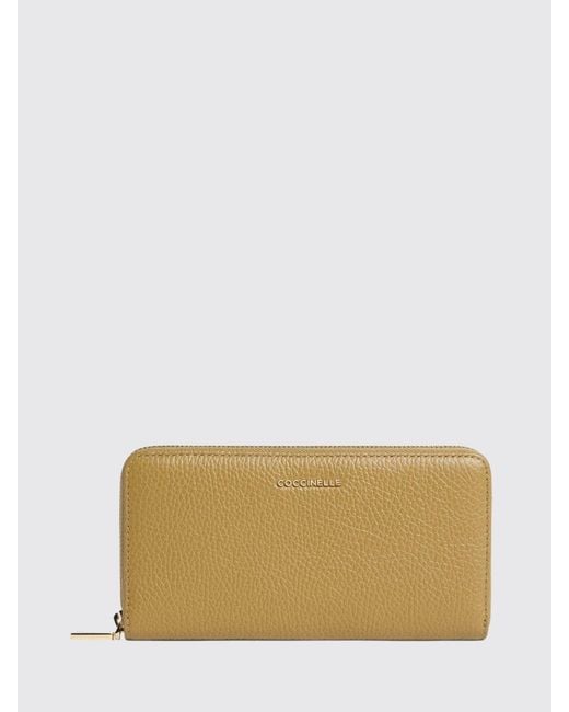 Coccinelle Natural Metallic Soft Grained Leather Wallet