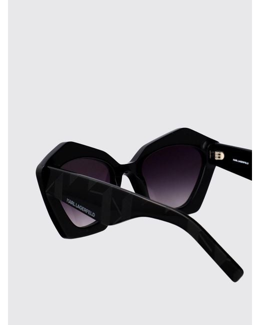 Karl Lagerfeld White Oversized Irregular Shape Acetate Sunglasses