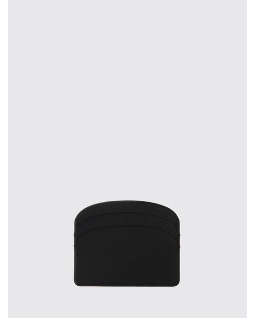 A.P.C. Black Calfskin Leather Card Holder