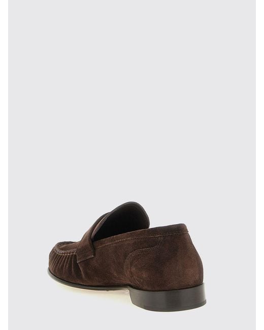 Jimmy Choo White Ellis Suede Penny Loafers With Metallic Monogram Hardware