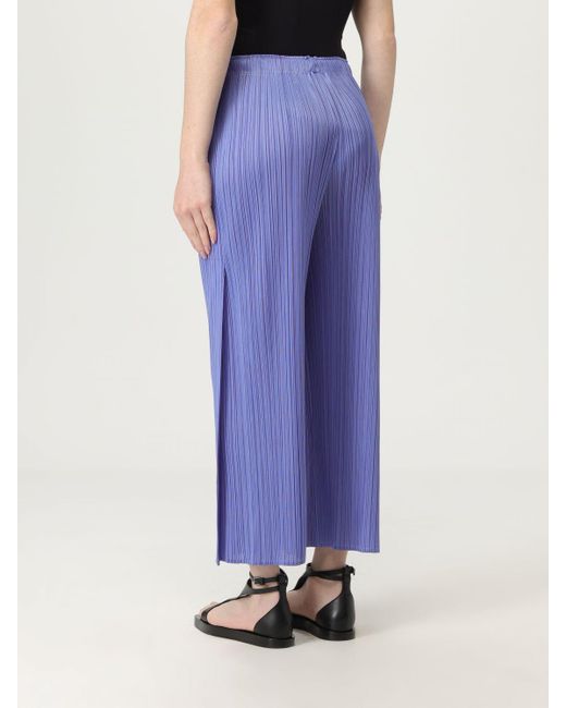 Pleats Please Issey Miyake Blue Pants