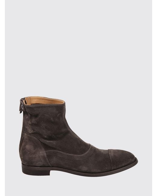 Alberto Fasciani Brown Jason Suede Calfskin Ankle Boots With Back Zip for men