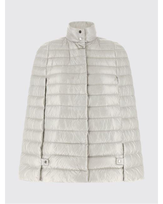 Herno Gray Short Water-Repellent Puffer Jacket