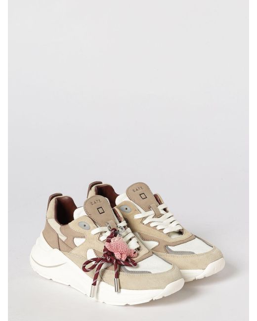 Date Natural Suede And Linen Fuga Sneakers
