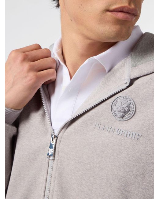 Philipp Plein Gray Hoodie for men