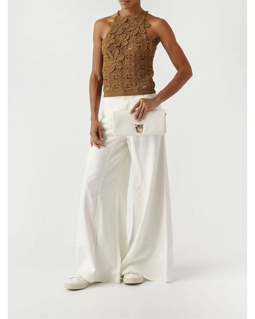 Pinko White Denim Flared Jeans