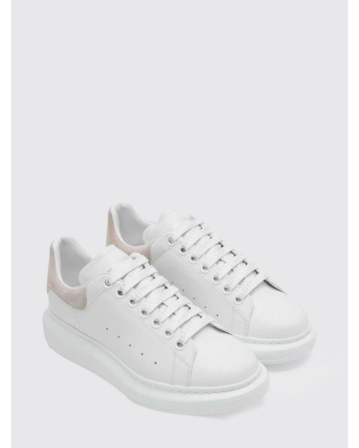 McQueen White Oversize Leather Sneakers