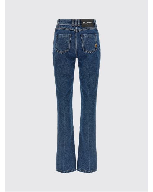 Balmain Blue Straight Denim Jeans