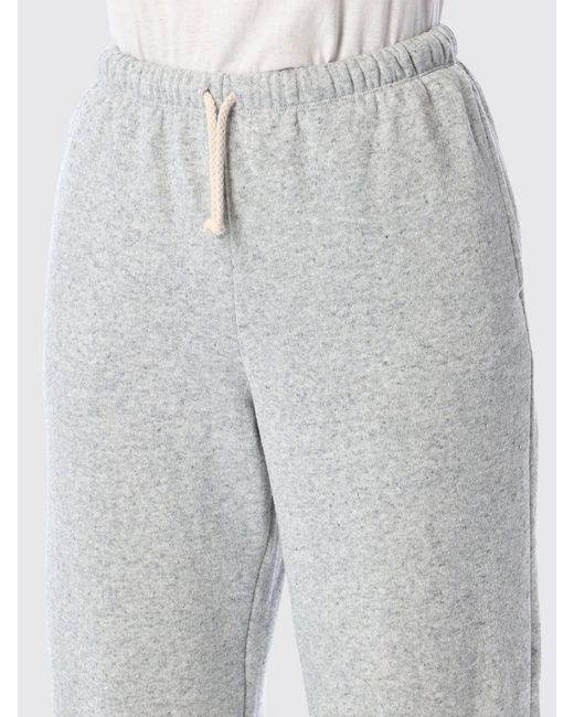 American Vintage Gray Straight-Leg Jogging Trousers With Elasticated Waist