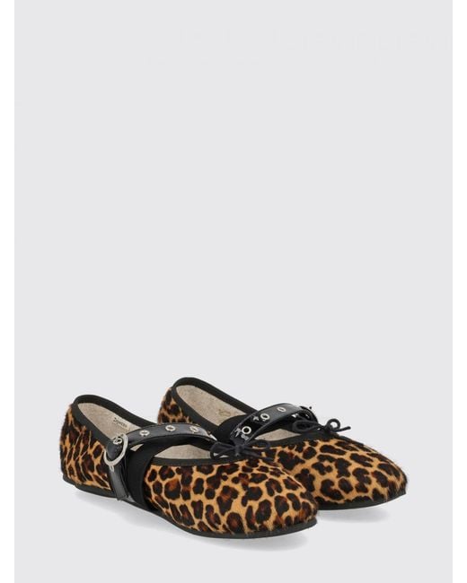 Repetto White Animal Print Pony Hair Mary Jane Flats With Bow