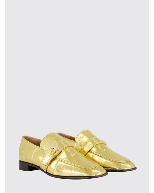 Ferragamo Metallic Hug Laminated Leather Loafers