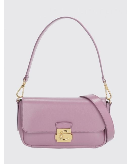 Coccinelle Pink C-Me Lock Leather Bag