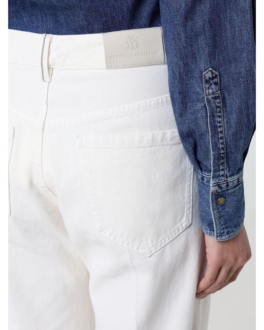 Brunello Cucinelli Blue Regular Cotton Denim Jeans