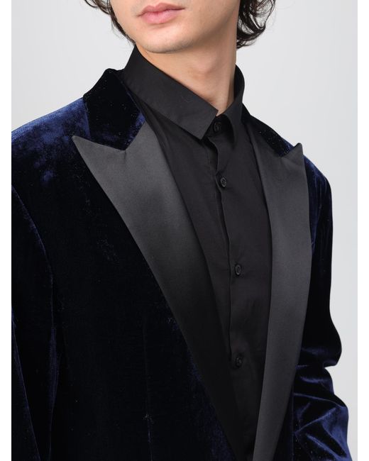 DSquared² Blue Velvet Single Breasted Blazer for men