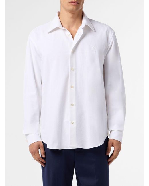 Billionaire White Cotton Shirt for men