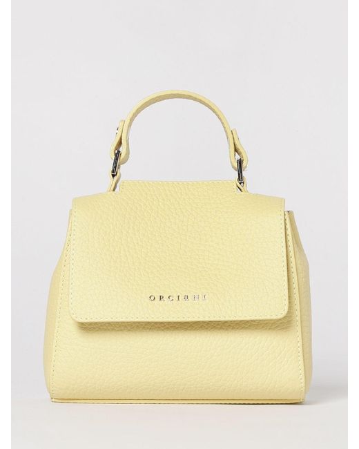 Orciani Natural Sveva Soft Mini Hammered Leather Bag
