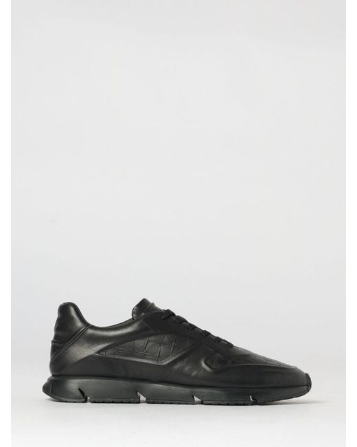Cesare Paciotti Black Leather Sneakers for men