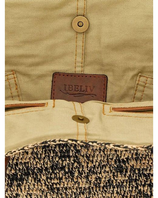IBELIV Green Tokyo Ii Raffia Bag