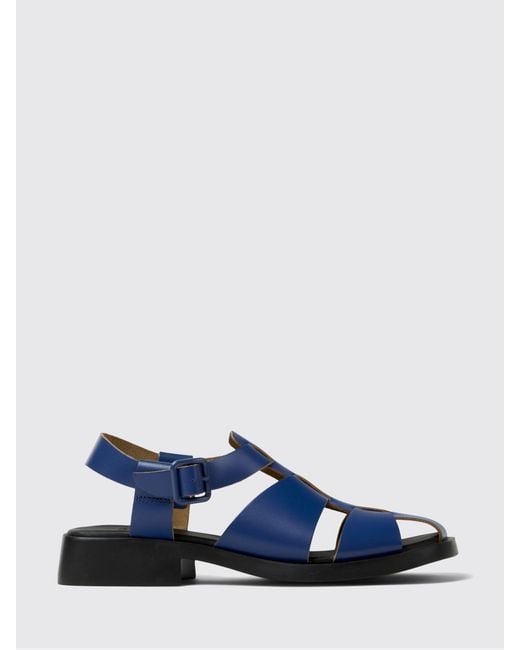 Camper Blue Dana Leather Sandals