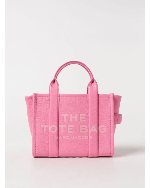 Borsa The Small Tote Bag in pelle a grana di Marc Jacobs in Pink
