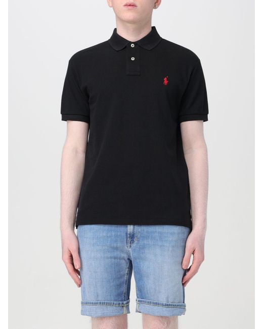 Polo Ralph Lauren Black Polo Shirt for men
