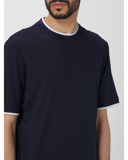 Camiseta Brunello Cucinelli de hombre de color Blue