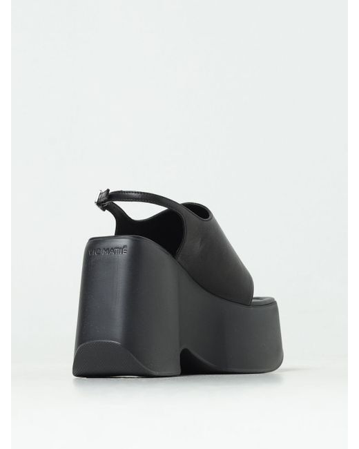 Sandalo platform in pelle di Vic Matié in Black