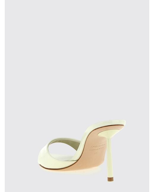 Le Silla Natural Bella Patent Leather Mules