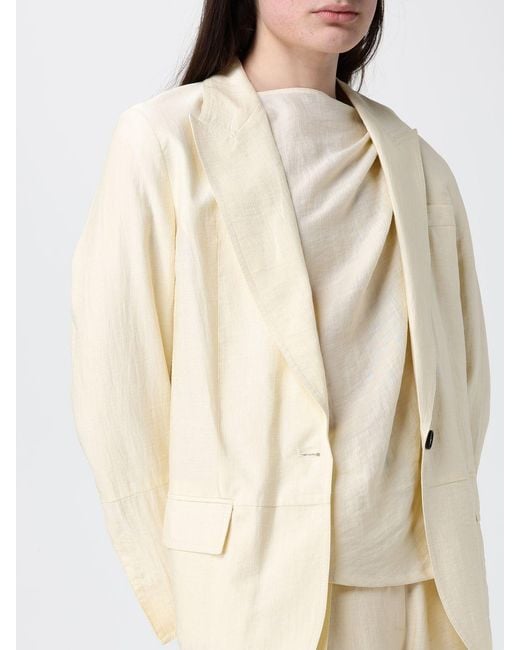 Tela Natural Linen Blend Single-Breasted Blazer