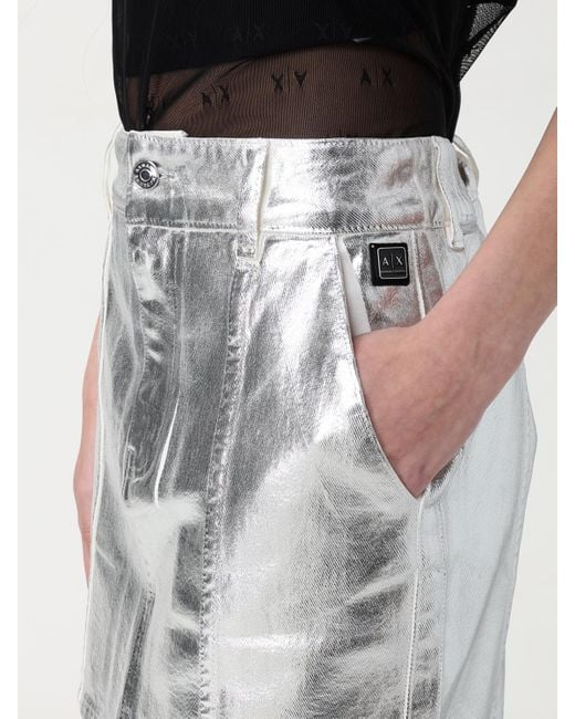 Falda Mujer ARMANI EXCHANGE de color Metallic