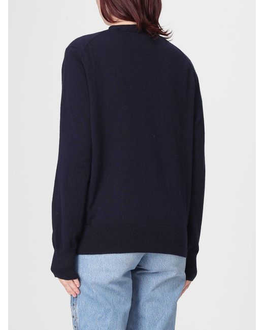 Isabel Marant Blue Karina Logo Cotton Blend V-Neck Cardigan