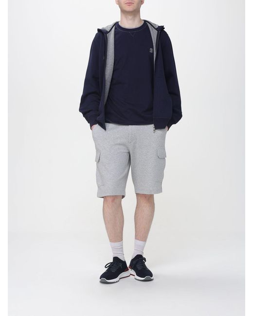 Brunello Cucinelli Blue T-shirts And Polos for men