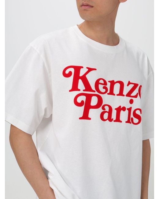 Camiseta de algodón jersey KENZO de hombre de color White