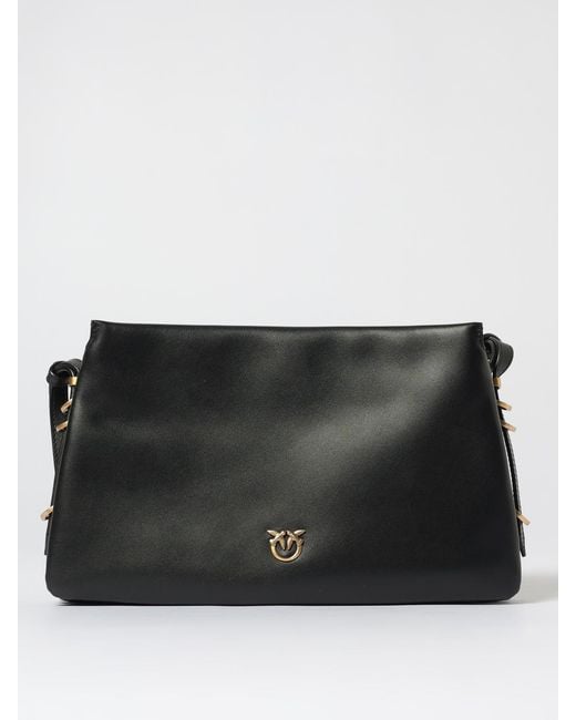 Pinko Black One, Two, Three Leather Bag
