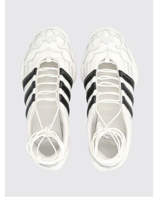 Y-3 White Regu Mary Jane Leather Sneakers for men