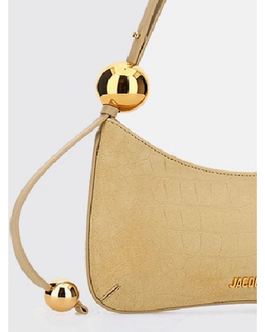 Jacquemus Natural Le Bisou Suede Bag