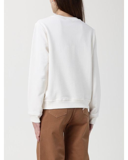 Elisabetta Franchi White Cotton Sweatshirt